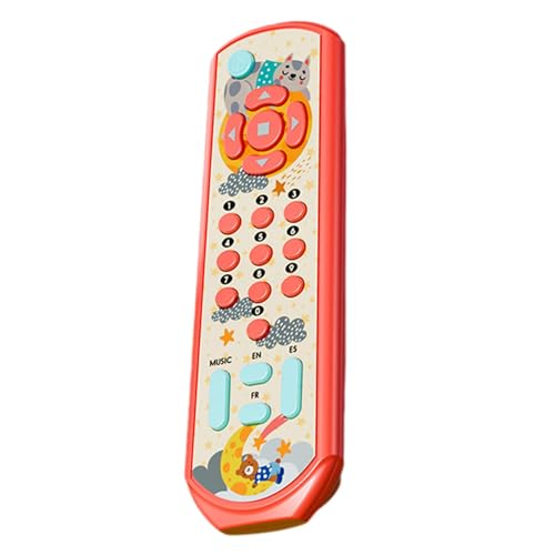 Baoblaze Fernbedienungsspielzeug für Kleinkinder, Baby-Musikspielzeug, realistisches Lernspielzeug mit TV-Fernbedienung, Musik-Fernbedienungsspielzeug für, Rot von Baoblaze