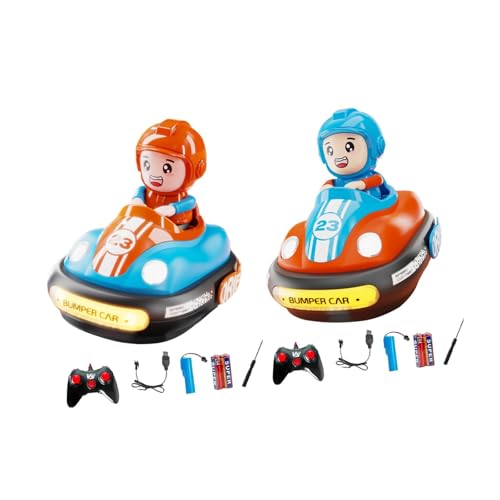 Baoblaze Ferngesteuerte Autos mit Musik und Licht, RC-Cartoon-Autospielzeug, RC-Cartoon-Autospielzeug, RC-Speed-Auto für Kleinkinder und Kinder, Blau Orange von Baoblaze