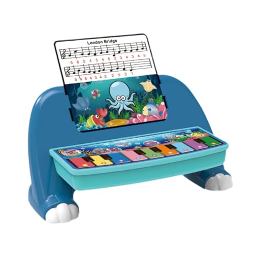 Baoblaze Frühes Lernen, Kleinkinderspielzeug, Touch-Piano, Musikspielzeug, kreative Dekoration, stabiles Musikinstrumentenspielzeug für Neujahrs- und, Blau von Baoblaze