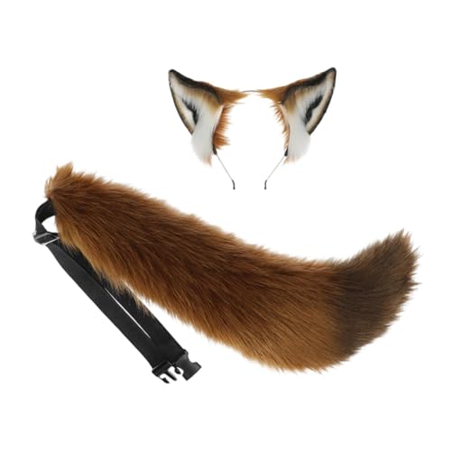 Baoblaze Fuchsohren-Stirnband und Schwanz-Set für Damen, Haarreifen für Tanzparty, Abschlussball, Karneval, Schnallenriemen Baoblaze Fuchsohren-Stirnband und Schwanz-Set für Damen, Haarreifen für Tanzparty, Abschlussball, Karneval, Schnallenriemen von Baoblaze