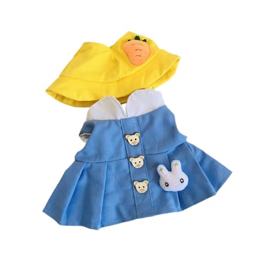 Baoblaze Gefülltes Puppenkleid, Puppenkleid, Hut-Outfit, weicher DIY-Koordinations-Puppenrock, Outfit, Kostüm, Puppenkleidung für 38 cm große Puppen von Baoblaze