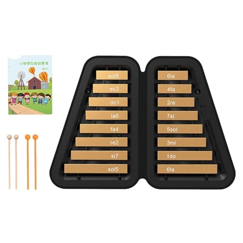 Baoblaze Glockenspiel, Xylophon mit 16 Tönen, einfach zu Spielen, für Kinder, Bildung, Musikspielzeug, Unterhaltung, professionell, tragbar, für Partygeschenke , Gold von Baoblaze