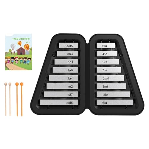 Baoblaze Glockenspiel, Xylophon mit 16 Tönen, einfach zu Spielen, für Kinder, Bildung, Musikspielzeug, Unterhaltung, professionell, tragbar, für Partygeschenke , Silber von Baoblaze