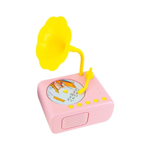 Baoblaze Grammophon für Kinder, Phonograph, tragbares sensorisches Spielzeug, Geschichtenerzählspielzeug, Trendiger Musik-Player für Jungen und Mädchen, Rosa von Baoblaze