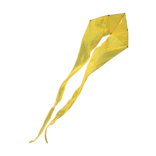 Baoblaze Großes Wellendelta Kite Outdoor -Spielzeug 21,3 Fuß 650 cm Faltbare, tränenfeste geisterförmige Drachenfliegzeug für Garten Kinder Erwachsene, Gelb von Baoblaze