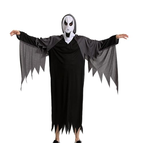 Baoblaze Halloween Grim Kostüm Scream Robe Anzug Gesichtsschutz Cape für Leistung, L von Baoblaze