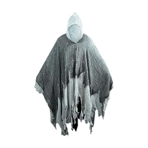 Baoblaze Halloween Kapuzenumhänge Halloween Grim Cape Kostüm Set für Cosplay Karneval, GRAU von Baoblaze