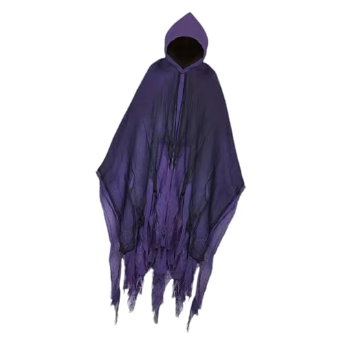 Baoblaze Halloween-Kapuzenumhang, mittelalterliche gotische Zaubererrobe für Männer und Frauen, Lila Baoblaze Halloween-Kapuzenumhang, mittelalterliche gotische Zaubererrobe für Männer und Frauen, Lila von Baoblaze