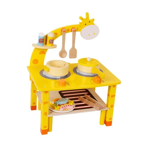 Baoblaze Holzgrill-Spielzeug-Set, Küchenspielzeug-Set, Rollenspiel, Feinmotorik, Grill-Kochspiel, Kindergrill-Spielzeug für Kleinkinder von Baoblaze