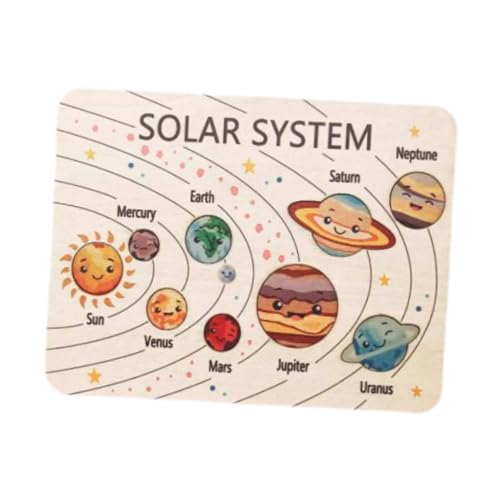 Baoblaze Holzpuzzle Montessori Lernspielzeug Frühe Entwicklung Planeten Spielzeug Planeten Puzzle für Jungen Mädchen Geschenke von Baoblaze