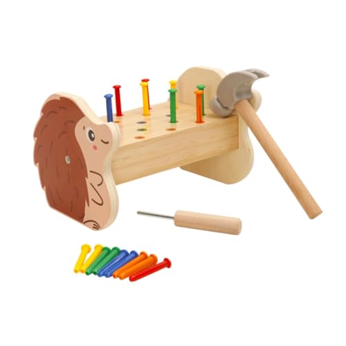 Baoblaze Holzwerkbank, Hämmerchen, Hammerspielzeug für Babys im Vorschulalter, Lernen, Hämmerchen, Montessori-Spielzeug für Mädchen und Jungen, Kinder von Baoblaze