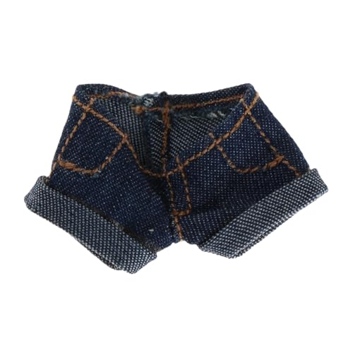 Baoblaze Jeansshorts-Kostüm im Maßstab 1/12, modisches Retro-Stil, lässiges, heißes, kurzes Hosen-Ankleide für 6-Zoll-weibliche Puppen, BLAU von Baoblaze