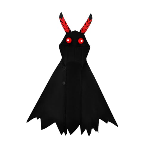 Baoblaze Kapuzenumhang Tierumhang Bühnenkleidung Weihnachtskleid Anzieh Mothman Cosplay, L to XL von Baoblaze