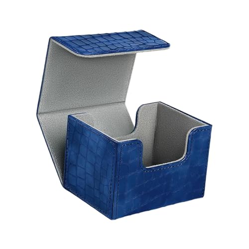 Baoblaze Kartendeck-Box, Karten-Organizer, Kartenetui aus PU- für 210 Karten, tragbarer Kartenbehälter, Gaming-Kartenhalter, Kartendeck-Etui, Blau von Baoblaze