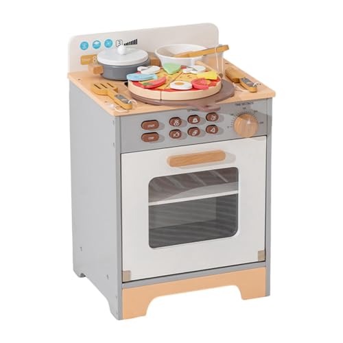 Baoblaze Kinder-Backofen-Spielset, Spielzeugset für Jungen und Mädchen, Rollenspiele, realistisches, entwicklungsförderndes Holz-Backofenspielzeug, von Baoblaze