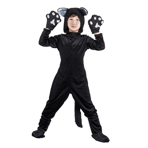 Baoblaze Kinder-Halloween-Kostüm, Cosplay-Kätzchen-Outfit für Geburtstags-Halloween-Themenparty, XL von Baoblaze