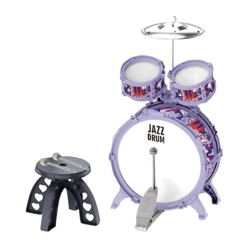 Baoblaze Kinder Jazz Drum Set Bass Drum Kits Rhythmus Beat Spielzeug Lernspielzeug Musikinstrument Spielzeug Pedal Percussion für Konzertmädchen, Style A von Baoblaze