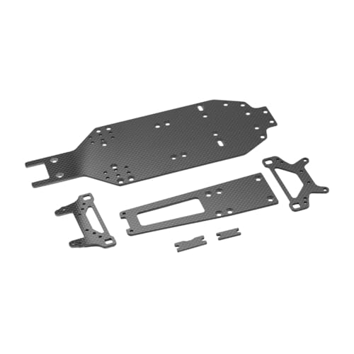 Baoblaze Kohlefaser-RC-Autochassis 1/10, einfach zu installierendes RC-Auto-Upgrade-Zubehör, Kohlefaser-Bodenplatte für RC-Modellautos von Baoblaze