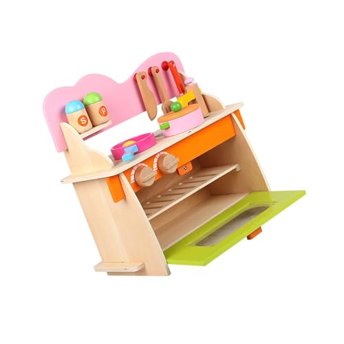 Baoblaze Küchenset für Kinder, Spielküchenset für Kinder, realistische Geschenke, stabiles Holzornament, Küchenspielzeugzubehör, pädagogisches Spielzeug von Baoblaze