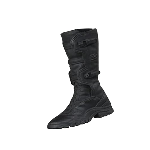 Baoblaze Leggings-Stiefel im Maßstab 1/6, Arbeitsstiefel, Zubehör, Outfit, Figurenstiefel, Kostüm, Wadenstiefel für 12 Zoll Puppenfiguren, Kostüm, Herren Stiefeletten B von Baoblaze