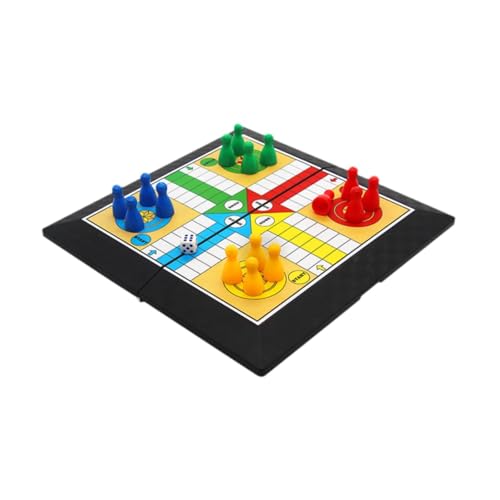 Baoblaze Ludo-Spielset, faltbares Brettspiel, Interaktionsspielzeug, Familienspiel, Familienwürfelspiel für Familienpartyspiele, Unterhaltung, Teenager, Kinder von Baoblaze