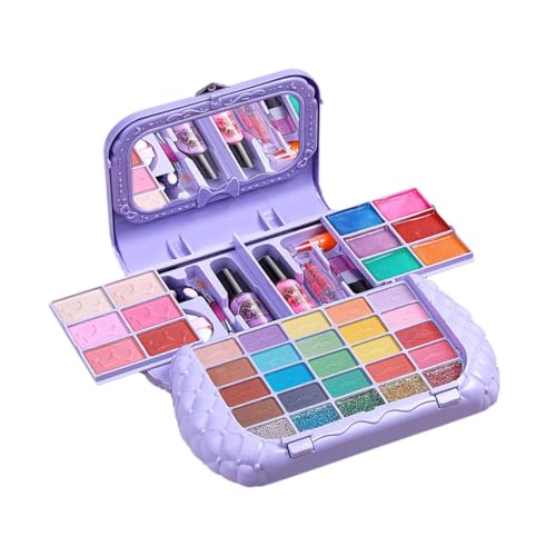 Baoblaze Make-up-Spielzeug-Sets, Make-up-Sets zum Vortäuschen, Make-up-Kosmetikspielzeug mit Kosmetikkoffer, Make-up-Sets für Kinder, waschbares Make-up, von Baoblaze