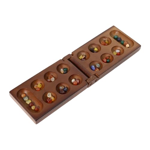 Baoblaze Mancala-Brettspiel, Strategiespiel, Familienbrettspiel für 2 Spieler und 50 Perlen für Unterhaltung am Familienspielabend mit Kindern von Baoblaze