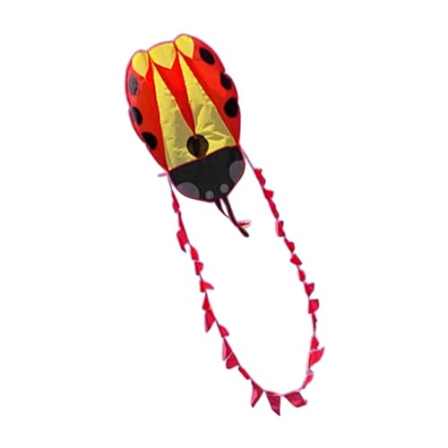 Baoblaze Marienkäfer Soft Kite Outdoor Spielzeug tränenresistente Bunte Sport Kite Fliegerspielzeug für Hinterhof Spielplatz Reiseanfänger Kinder, Rot von Baoblaze