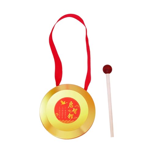 Baoblaze Messing-Handgong, traditionelles chinesisches Schlaginstrument, Frühlern-Gong für Kinder, pädagogischer Löwentanz-Gong für Partys zu Hause , 12CM von Baoblaze