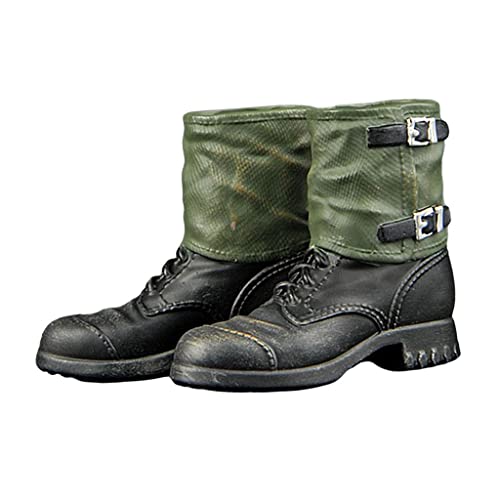 Baoblaze Mini 1:6 Spitze Up Kampf Stiefel Vinyl WWII Soldat Männlichen Spielzeug Fit 12'' Action Figure Puppen Leichte Kostüm Zubehör, mit Leggings von Baoblaze