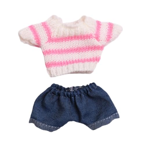 Baoblaze Mini 6 Zoll Puppenkleidung Puppenhose Outfits Kostüme,Kleidung,Süße Puppenkleidung Anzug,Mädchen Puppenkleidung,für Kinder Anhänger Puppe, Blau von Baoblaze