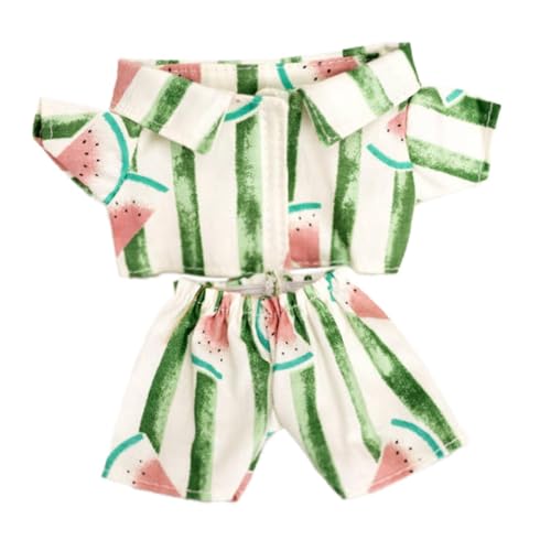 Baoblaze Mini-Puppenkleidung, Puppenkleidungsset, modisches Mädchen-Geschenk, Puppenkostüme, DIY-Puppenspielzeugkleidung, Alter 5–7, 8–10, Anhänger, Puppe, Grüne Wassermelone von Baoblaze