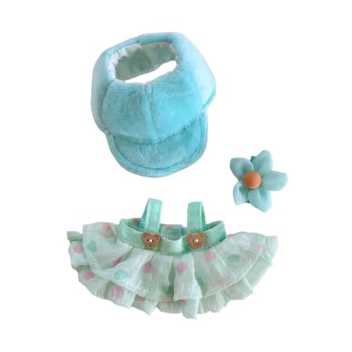 Baoblaze Mini-Puppenkleidung für 17 cm große Mädchenpuppen, Kostüme, bequem, Puppenkleid-Outfits für 17 cm große Anhängerpuppe, Party-Spielzeug für Kinder, GrÜn von Baoblaze