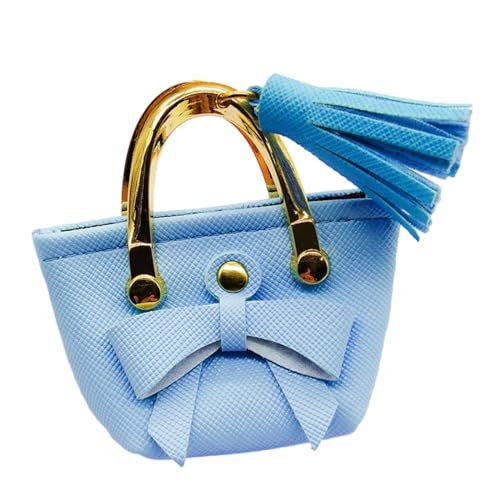 Baoblaze Miniatur Handtasche Puppe 1:6, Miniatur Einkaufstasche Langlebig, Puppenhaus Einkaufstasche, Modernes Puppenhaus Damen Handtasche für 12-Zoll-Actionfiguren, BJD, DIY-Geschenk, Hellblau von Baoblaze