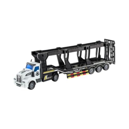 Baoblaze Modellfahrzeug Spielzeug-Tankwagen Konventionelle Kabine/Frontlenker Vielseitiger Muldenkipper Trägerwagen für die Indoor-Outdoor-Kollektion für, Schwarz, 33 cm von Baoblaze