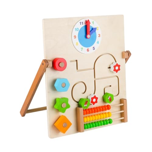 Baoblaze Montessori Busy Board, Brett für die geistige Entwicklung, Lernaktivitäten, Stapelspielzeug, Sensorisches Brett, Lernspielzeug für Mädchen, 38.5 X 32.6 cm von Baoblaze