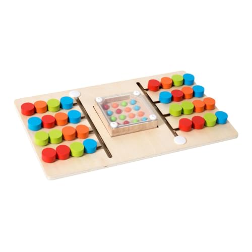 Baoblaze Montessori-Holzspielzeug für Kinder, Lernspielzeug für die Vorschule, geistiges Spielzeug, Früherziehung, vierfarbiges Kampfspiel als, Typ für Zwei Spieler von Baoblaze