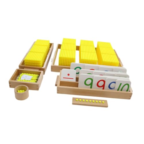 Baoblaze Montessori Mathematik Materialien Sensorischen Spielzeug Dezimalsystem Lernen Aktivitäten Bildung Spielzeug Manipulative Zählen Perlen für Baby, ohne Teppich von Baoblaze