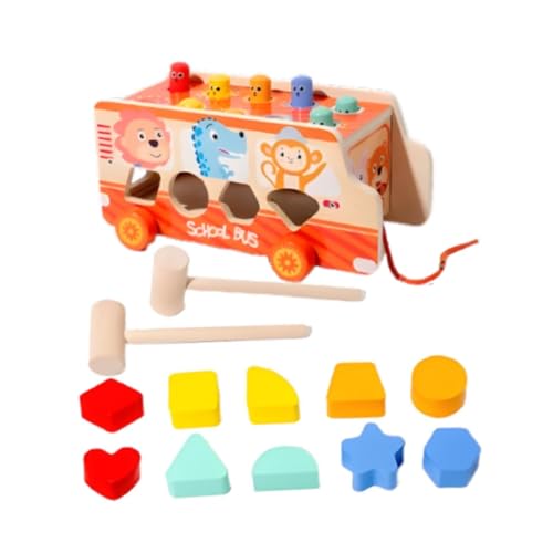 Baoblaze Montessori-Spielzeug aus Holz, Entwicklungsspielzeug zum Hämmern und Stampfen, Formsortierspiel, Schlagspiel für Kinder, Kinder, Baby, von Baoblaze