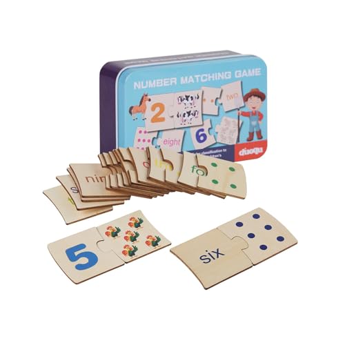 Baoblaze Montessori Zahlenpuzzle, Mathespiel, Lehrrequisite, Zahlen-Zuordnungspuzzle für Kinder ab 3 Jahren, Vorschulkinder, Kindergarten von Baoblaze