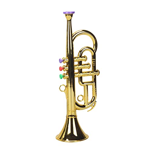 Baoblaze Musical Mini Coloured Keys Simulation Trompete Instrument für Kinder Mädchen , 3 Töne Gold von Baoblaze