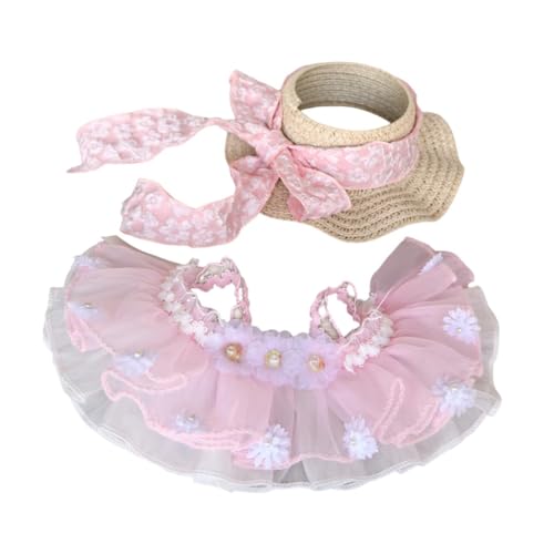 Baoblaze Niedlicher Puppenkleidungsanzug, Puppenkleidung für Mädchen mit Hut, für 15–17 cm große Puppen, Rosa Hut von Baoblaze