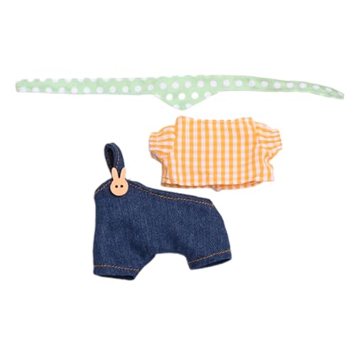 Baoblaze Oberteil und Hose aus Plüsch für Puppen, als Geburtstagsgeschenk für Kinder, pädagogisches Fantasie-Kurzarm-Kostüm für 6,69-Zoll-Puppen von Baoblaze