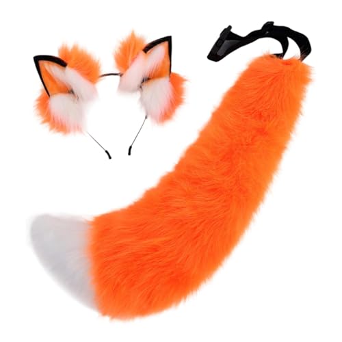 Baoblaze Ohren und Schwanz Set Geschenk Einstellbar für Geburtstag Leistung Nachtclub Ostern, Orangeweiß Baoblaze Ohren und Schwanz Set Geschenk Einstellbar für Geburtstag Leistung Nachtclub Ostern, Orangeweiß von Baoblaze