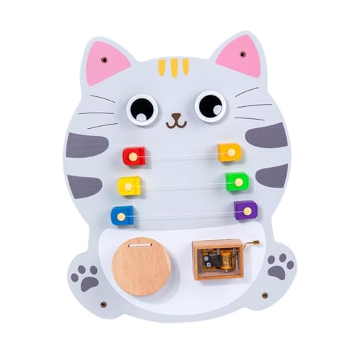 Baoblaze Pädagogisches Busy Board, Motorik-Lehrmaterial, sensorisches Aktivitätsbrett, Lernspielzeug für Kinder, Vorschul, Katze von Baoblaze