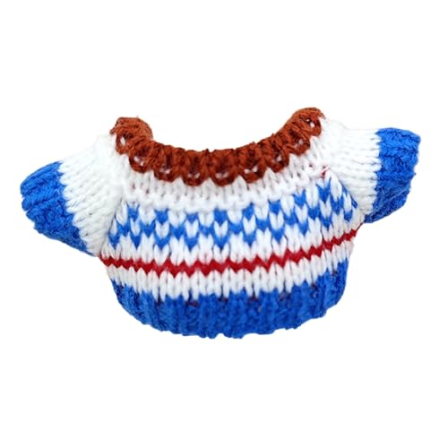 Baoblaze Plüschpuppenkleidung für 15 cm, Kostüme zum Anziehen, Kleidung für Kuscheltiere, Foto-Requisiten, süß, Puppenpullover, Blaue Welle von Baoblaze