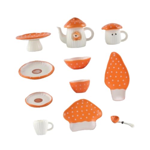 Baoblaze Puppenhaus Geschirr Simulation Spielgeschirr 1/6 Mini Ei Modelfood Spielset Küchenspielset Miniatur Küchenset für Kinder, Orange von Baoblaze