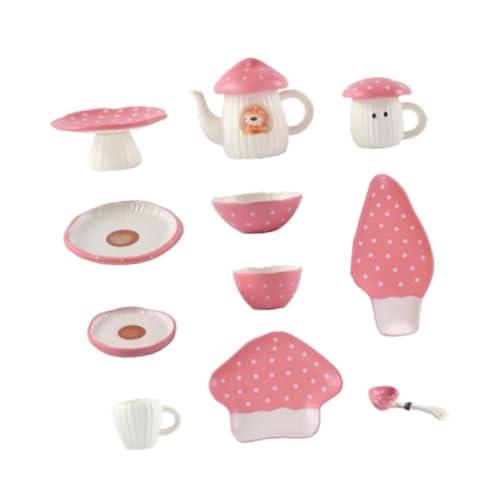 Baoblaze Puppenhaus Geschirr Simulation Spielgeschirr 1/6 Mini Ei Modelfood Spielset Küchenspielset Miniatur Küchenset für Kinder, Rosa von Baoblaze