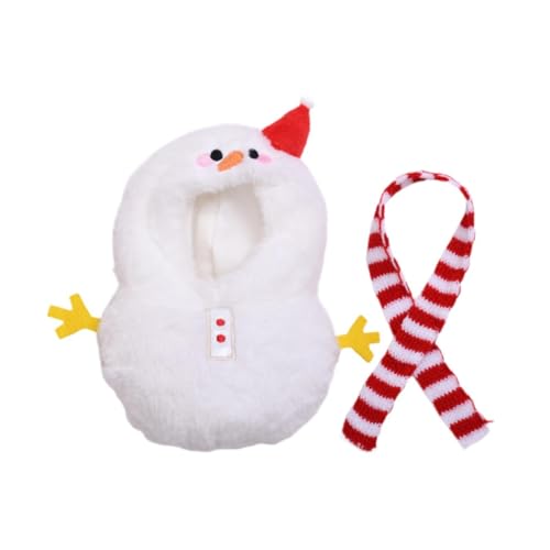 Baoblaze Puppenkleidung, Puppen-Outfits, Weihnachts-Schneemann-Kostüm, Schneemann-Overall, weiches Kleid mit Schal, Puppenkleidung für 5,9-Zoll-Puppe von Baoblaze