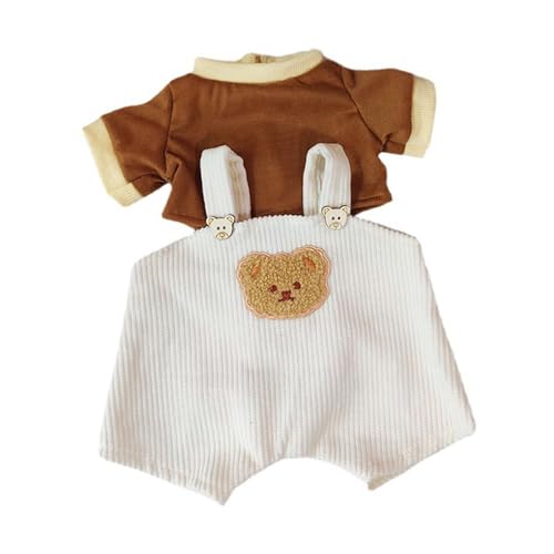 Baoblaze Puppenkleidung aus Plüsch für 38 cm große Puppenoutfits, weiche Anziehkostüme, modisches Puppenzubehör aus Plüsch, süßes Puppenhemd und -Overall von Baoblaze